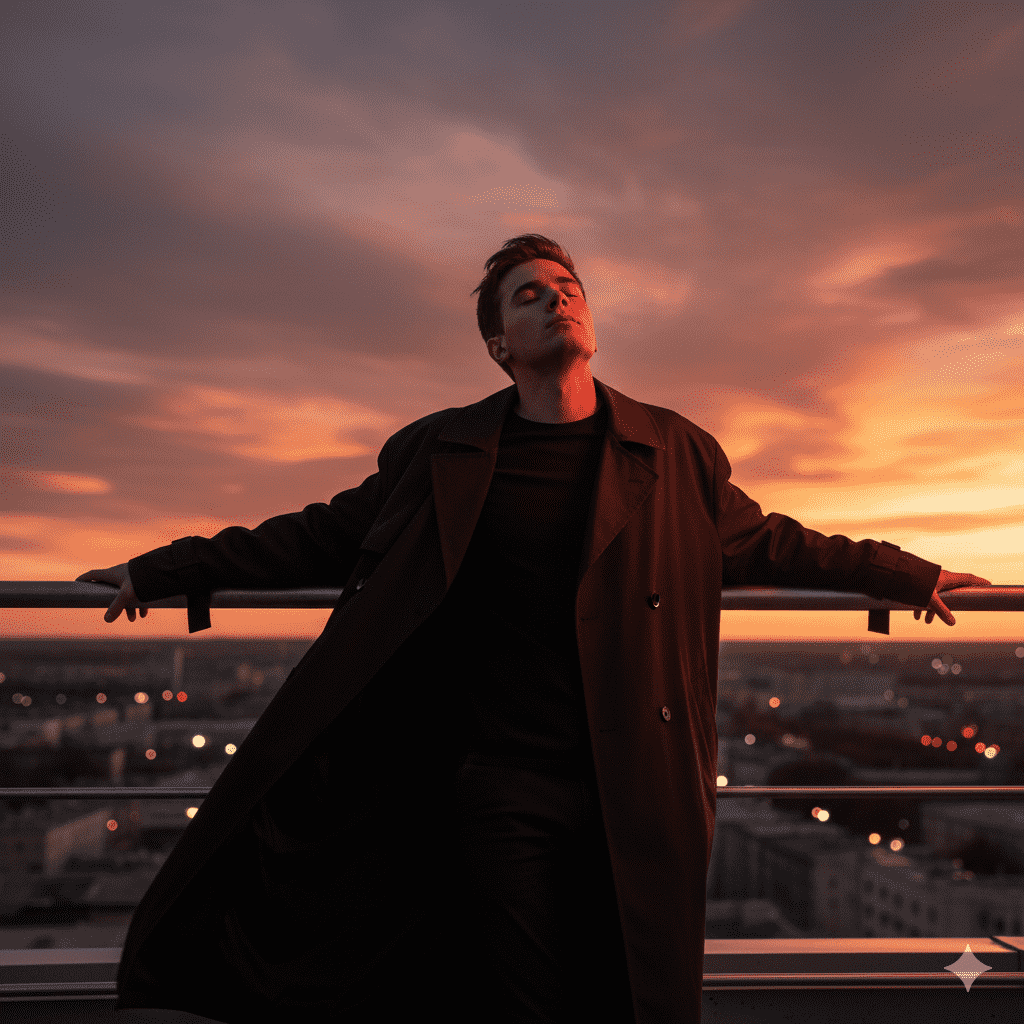 Embrace the Horizon: A Cinematic Sunset Portrait — Realistic People (8K) AI Prompt