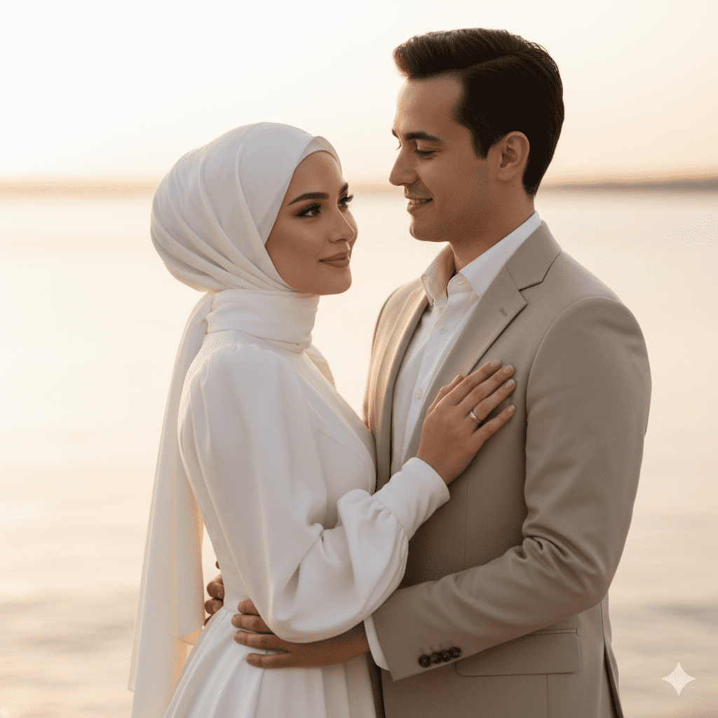Golden Hour Embrace — Couples AI Prompt