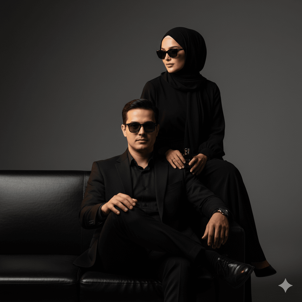 Shadows of Elegance — Couples AI Prompt