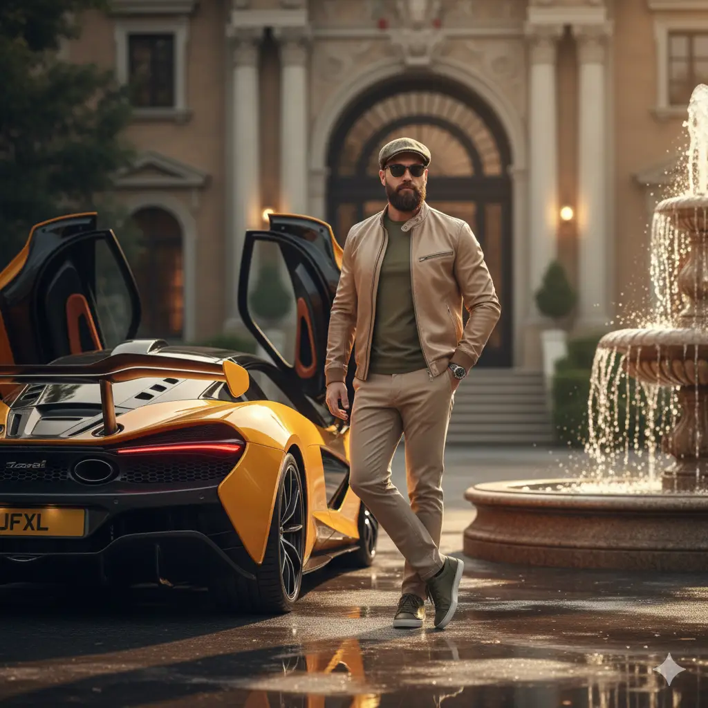 Luxury Villa Car Portrait — Trends AI Prompt
