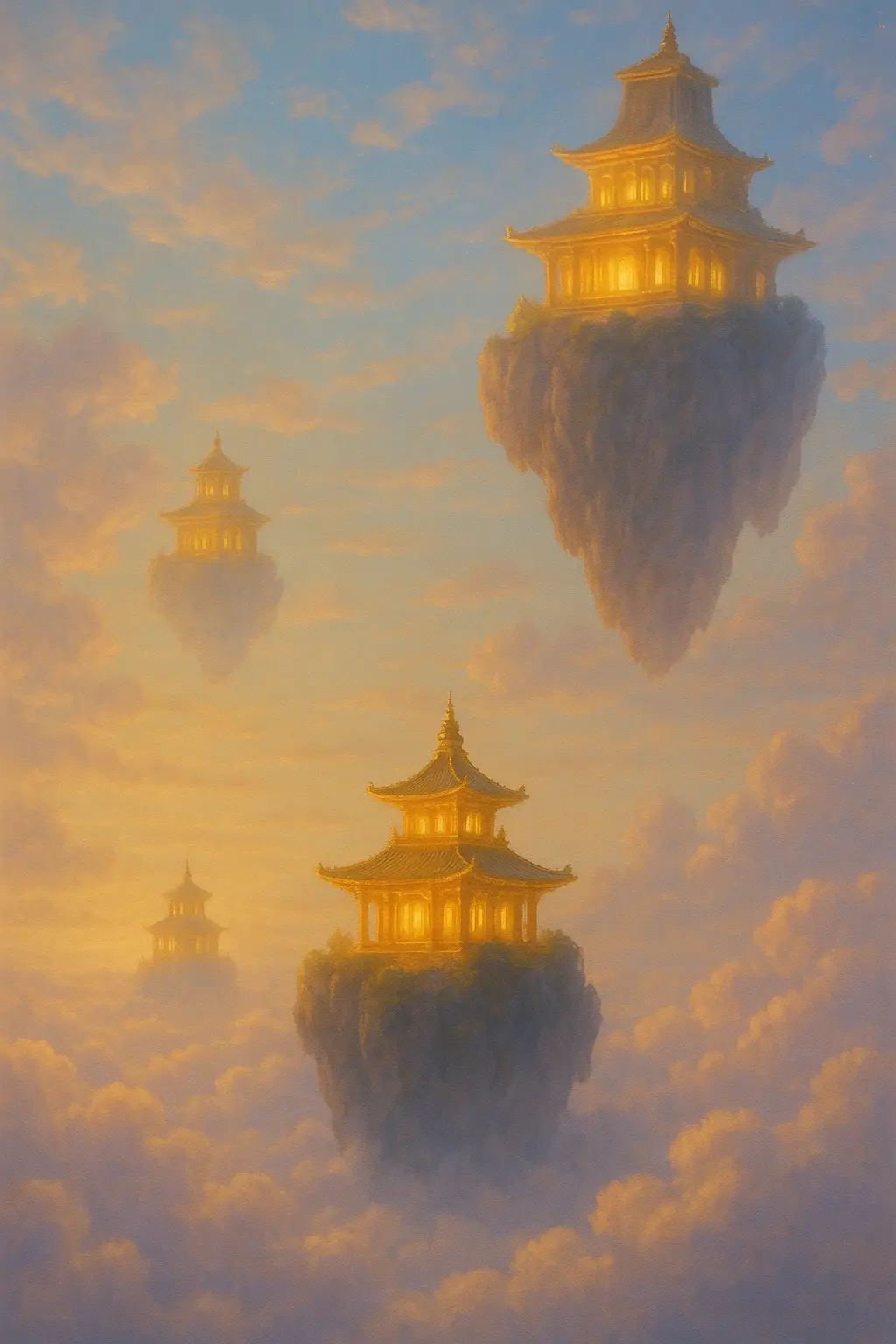 A dreamworld above the clouds — Backgrounds AI Prompt