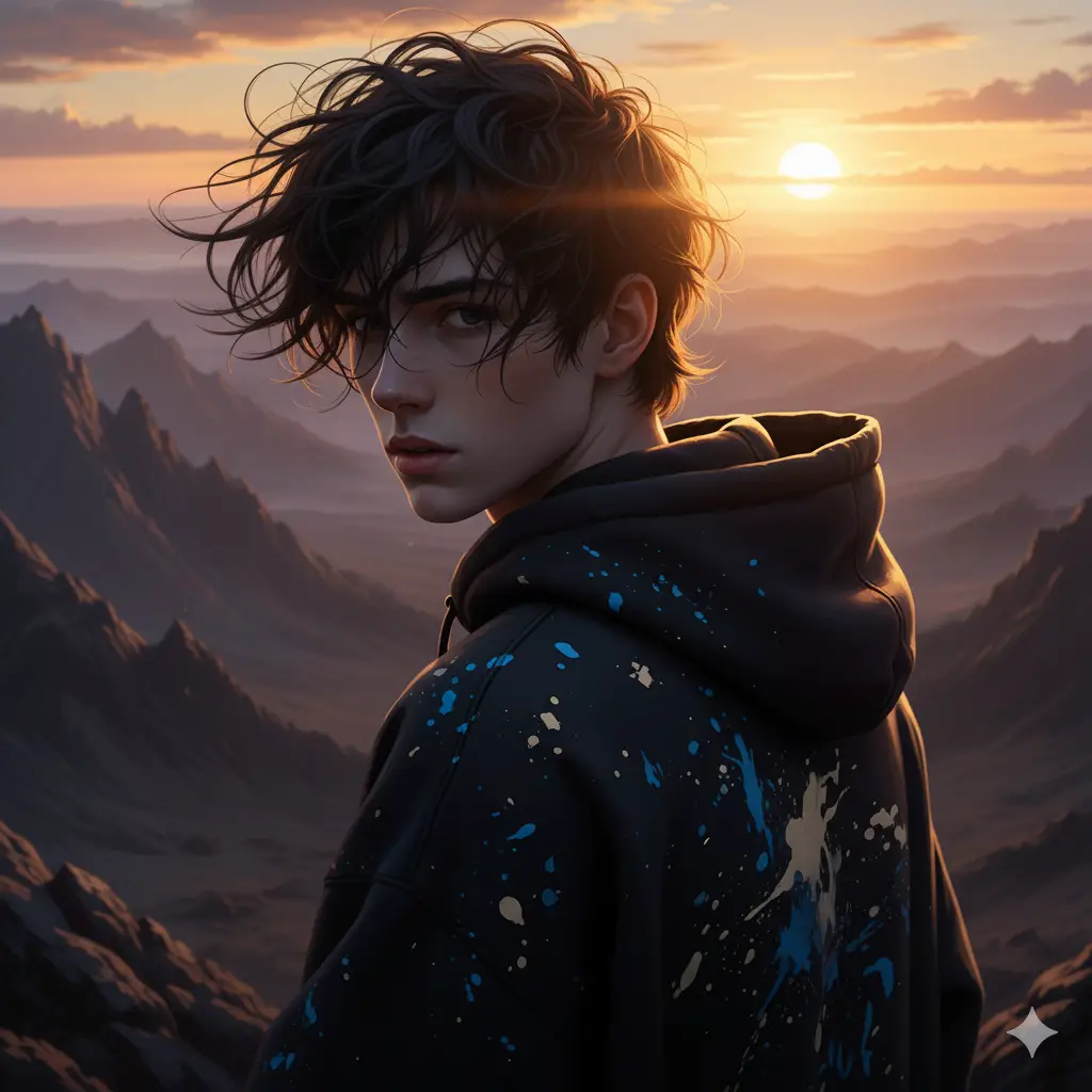 Golden Rimlight Portrait — Anime AI Prompt