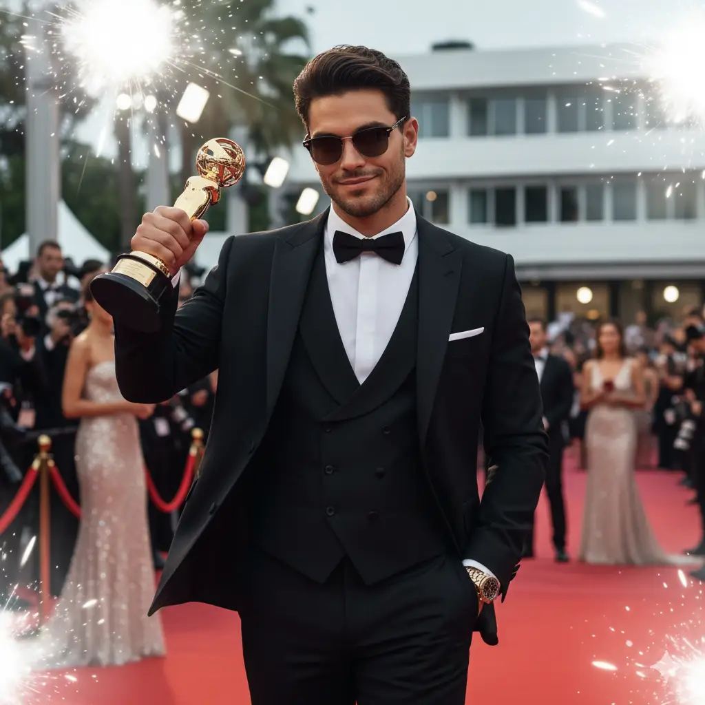 Cannes Red Carpet Moment — For Men AI Prompt