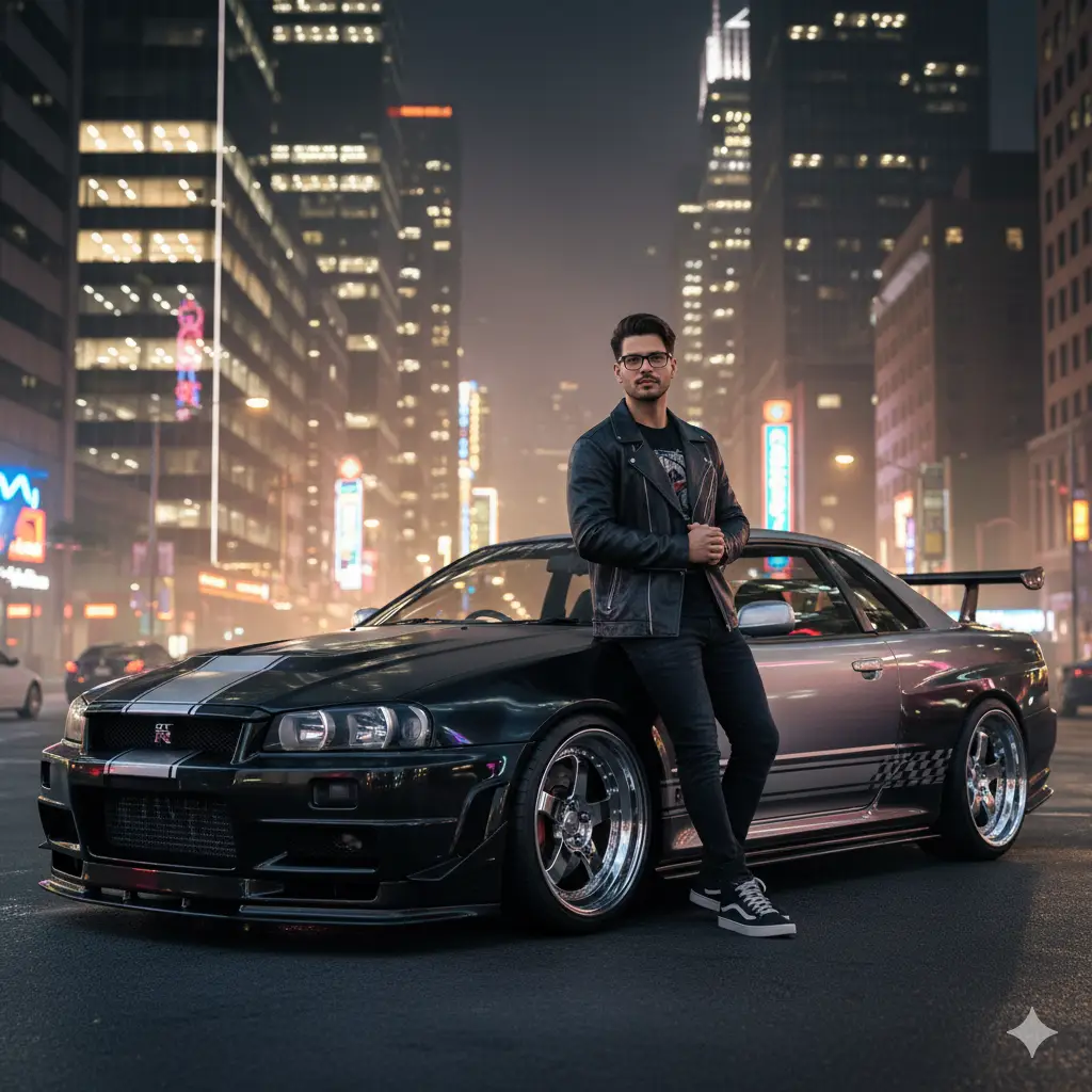 Street Racer Portrait — For Men AI Prompt