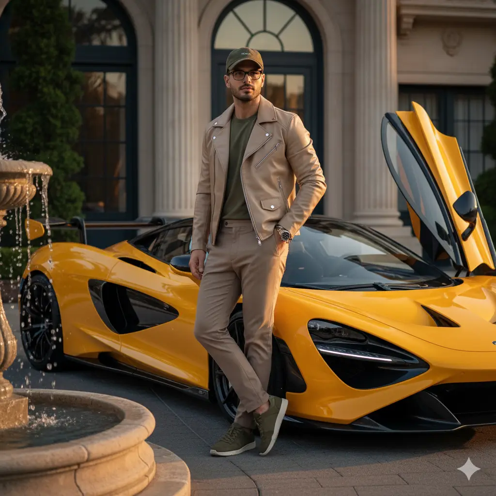 Luxury Villa Car Portrait — For Men AI Prompt