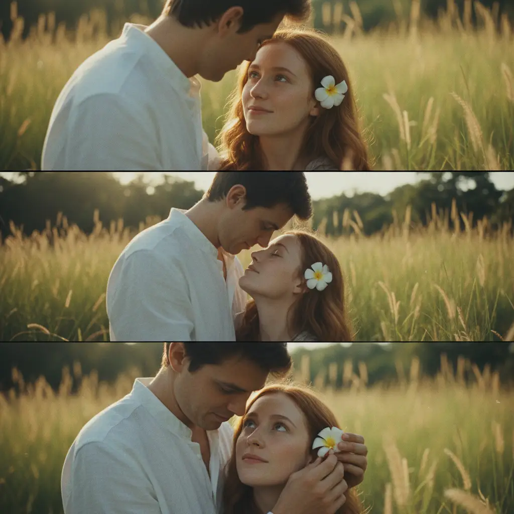 Vintage Love Story Triptych — Couples AI Prompt