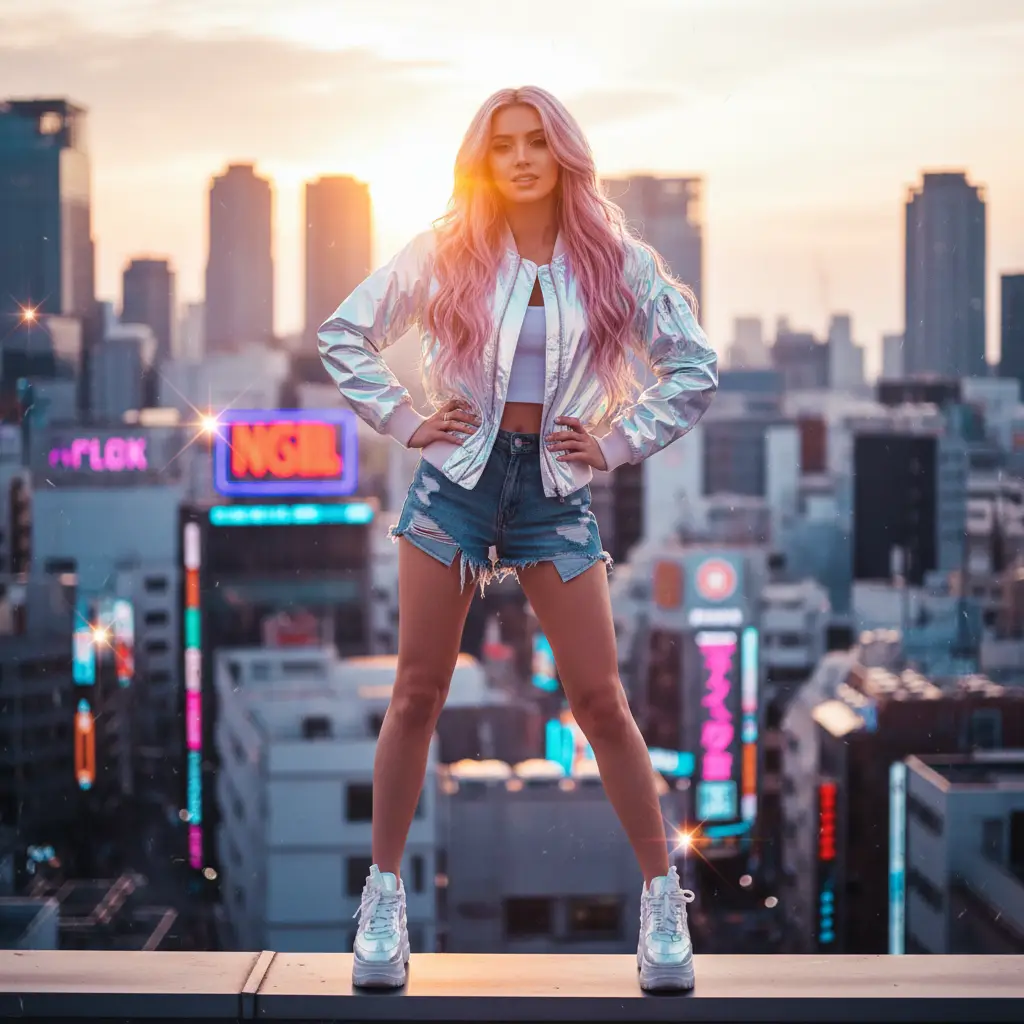 Pastel Hair, City Air — Realistic People (8K) AI Prompt