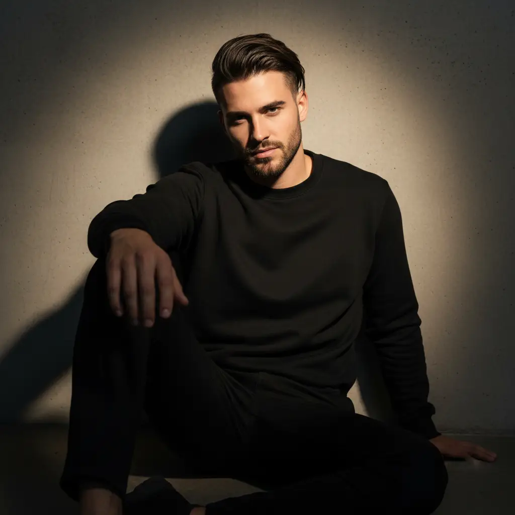 Moody Minimalist Studio Portrait — Realistic People (8K) AI Prompt