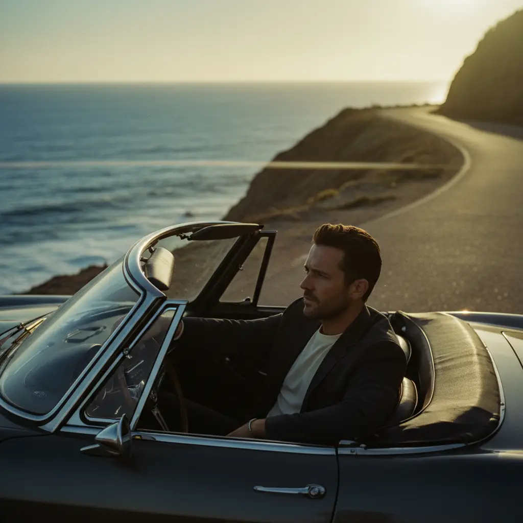 Golden Hour Drive — Trends AI Prompt