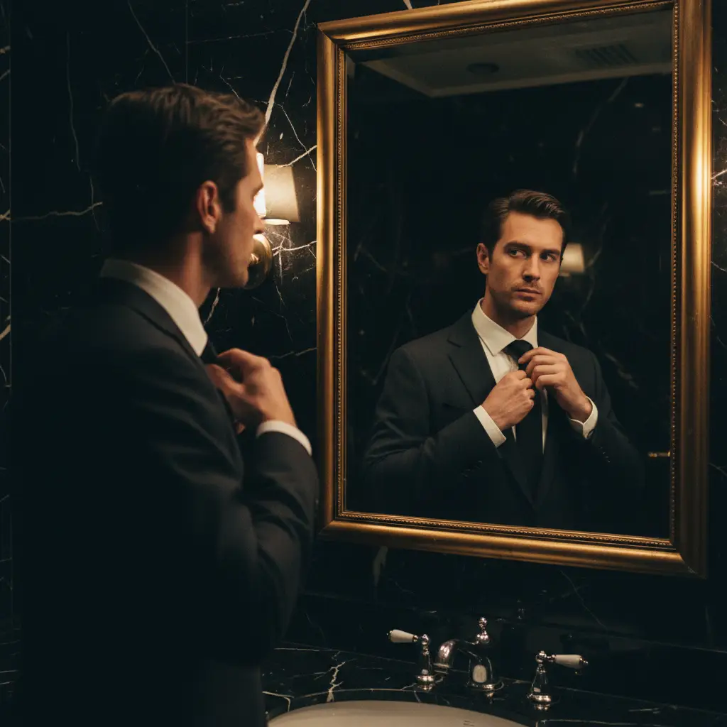 The Marble Reflection — For Men AI Prompt