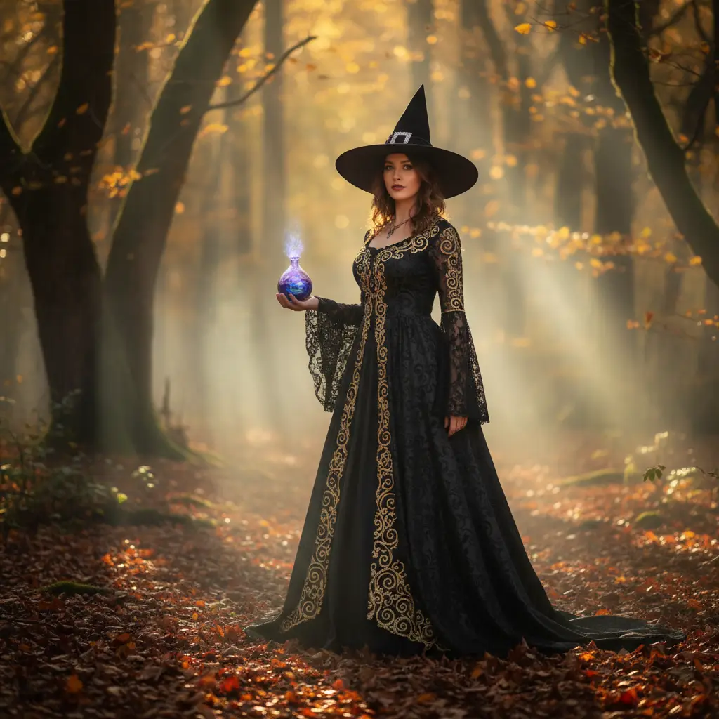 Enchanted Forest Witch — Halloween AI Prompt
