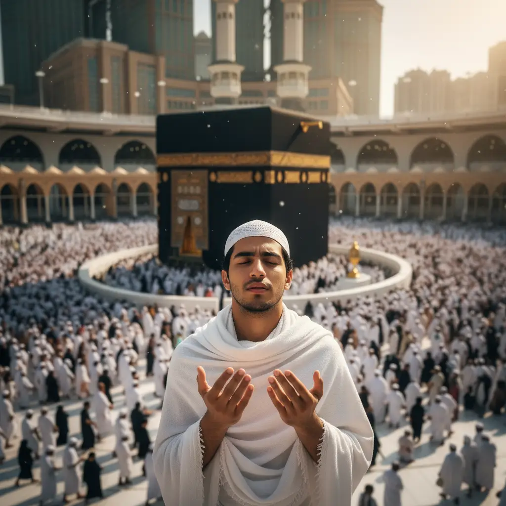 Spiritual Kaaba Devotion — Realistic People (8K) AI Prompt