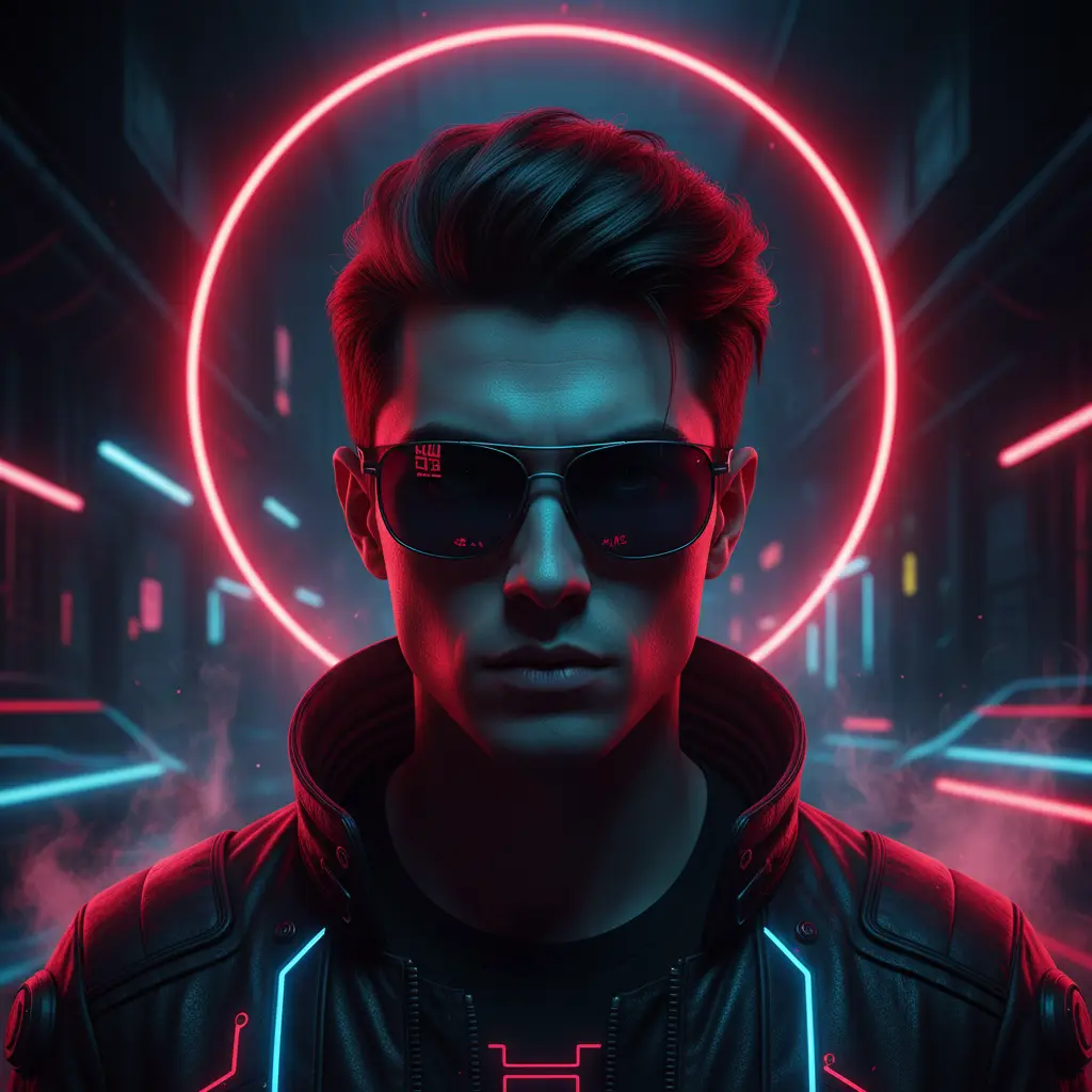 Neon Cyberpunk Portrait — Trends AI Prompt