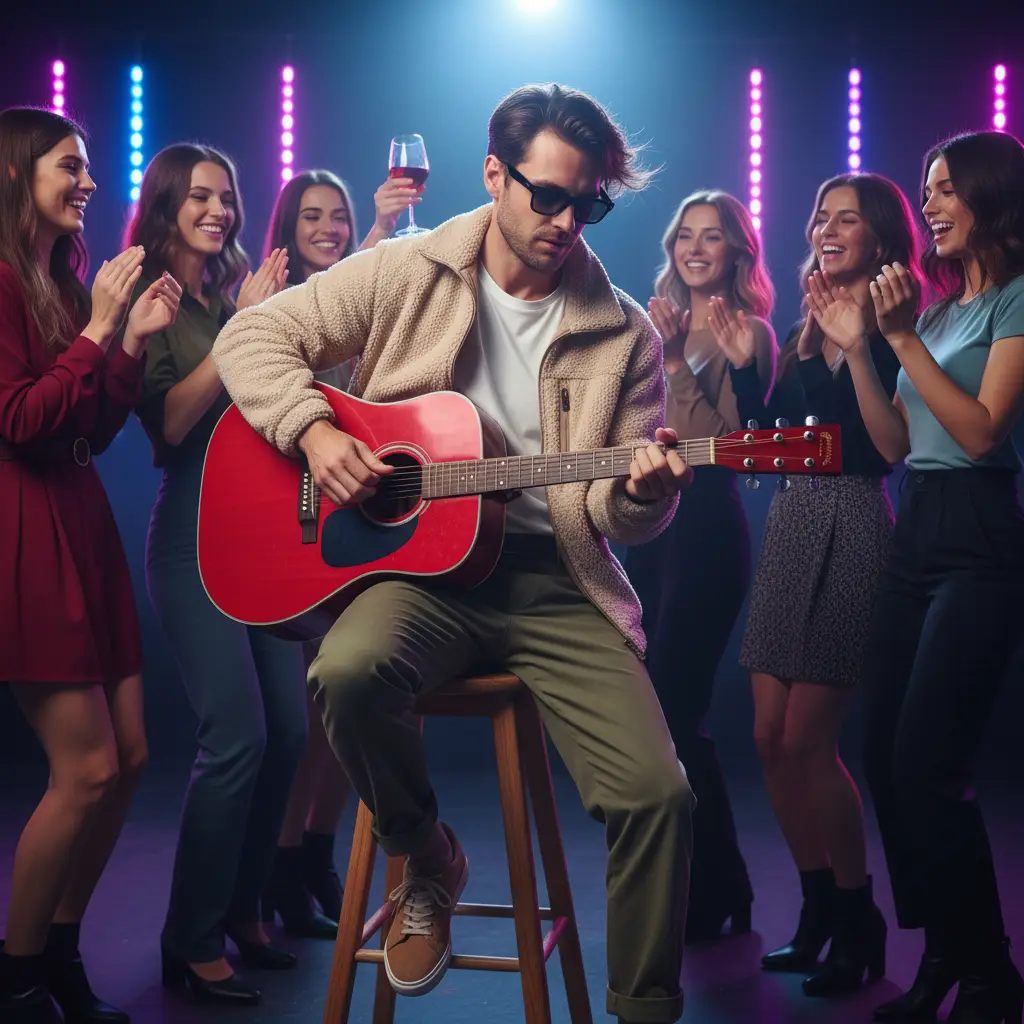 Nightclub Guitarist Persona — Realistic People (8K) AI Prompt