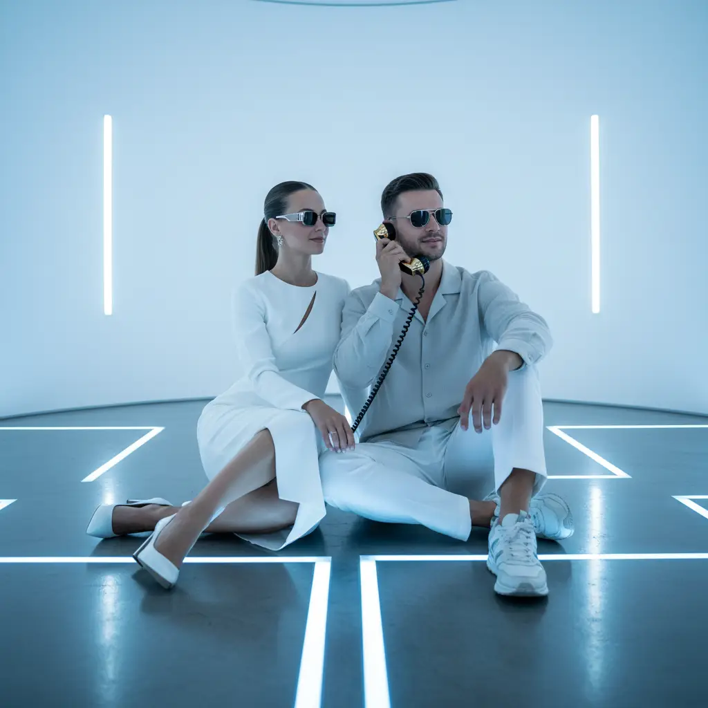 Cinematic Neon Couple — Couples AI Prompt