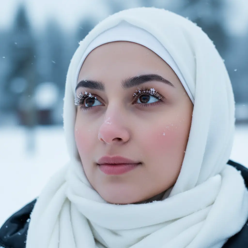 Winter's Gaze Portrait — For Girls AI Prompt