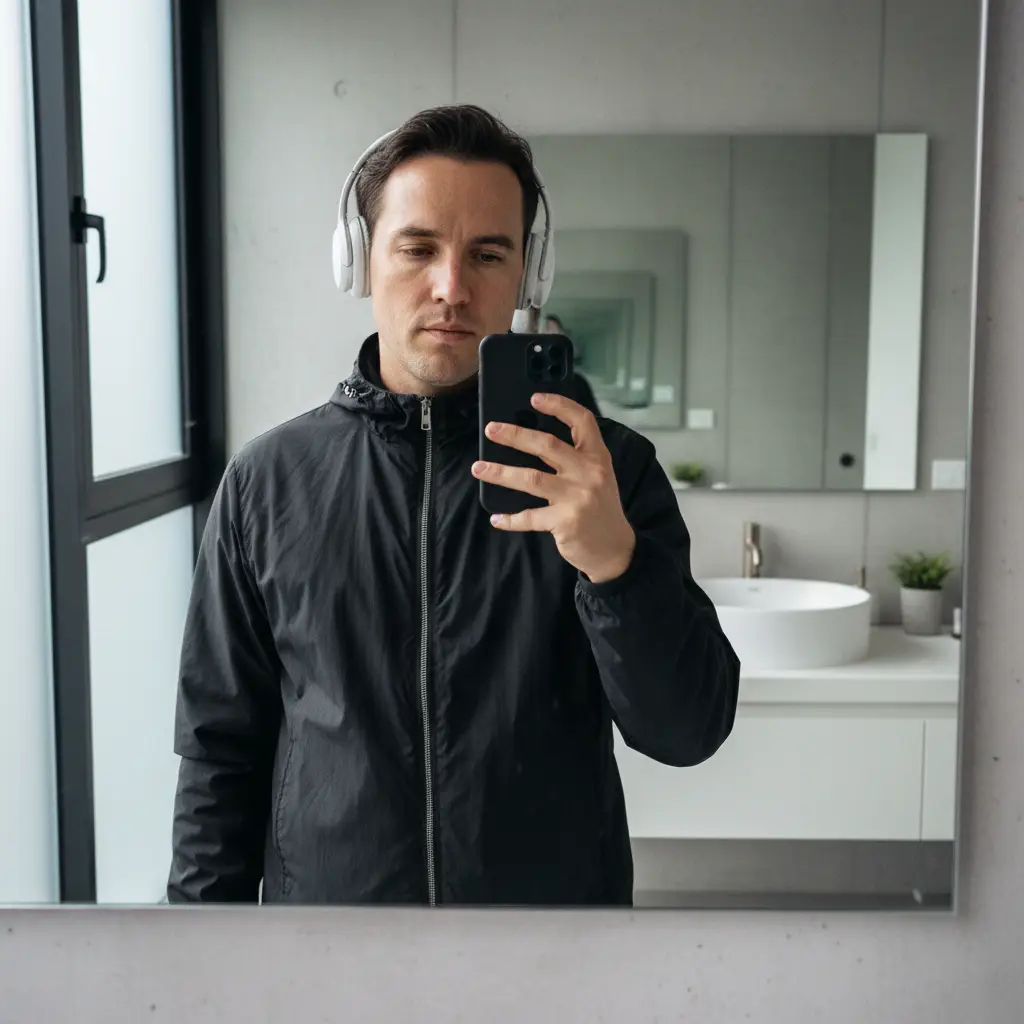 Cinematic Mirror Selfie Look — Trends AI Prompt