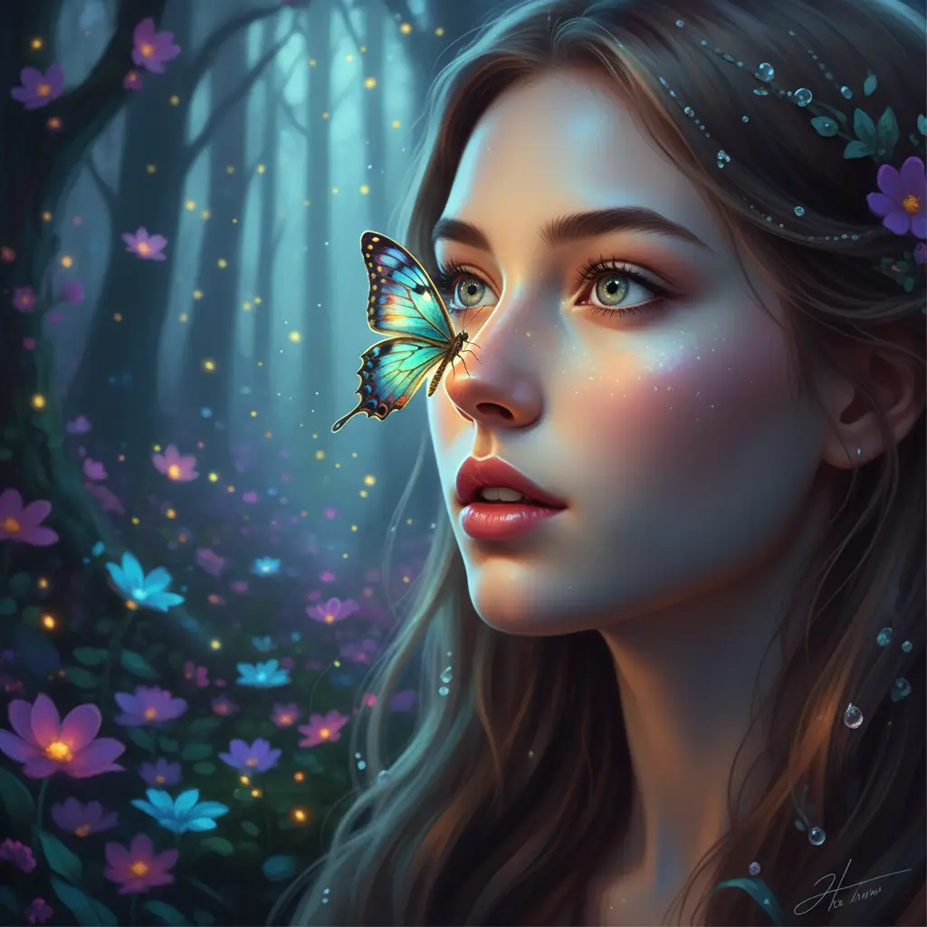 Ethereal Butterfly Glow — Realistic People (8K) AI Prompt