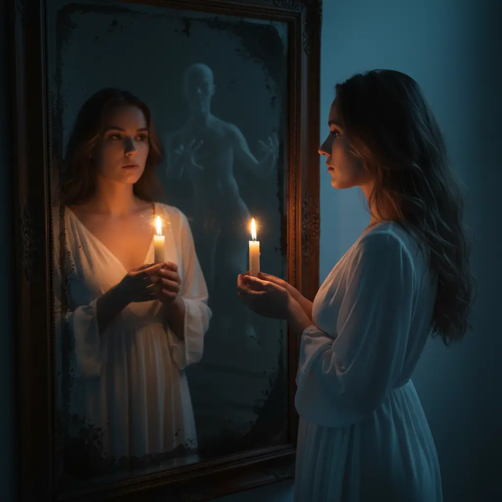 Haunting Reflection Portrait — Halloween AI Prompt