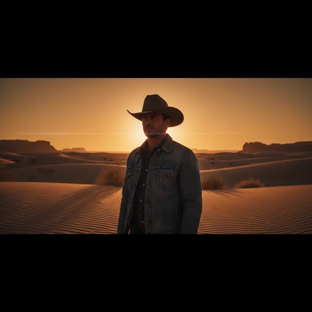 Cinematic Western Sunset — Realistic People (8K) AI Prompt