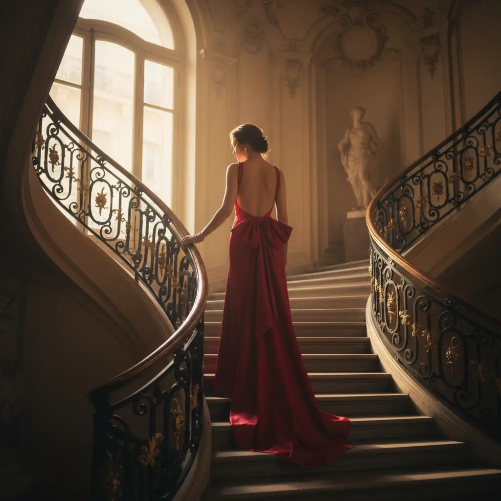 Parisian Elegance in Red — Realistic People (8K) AI Prompt
