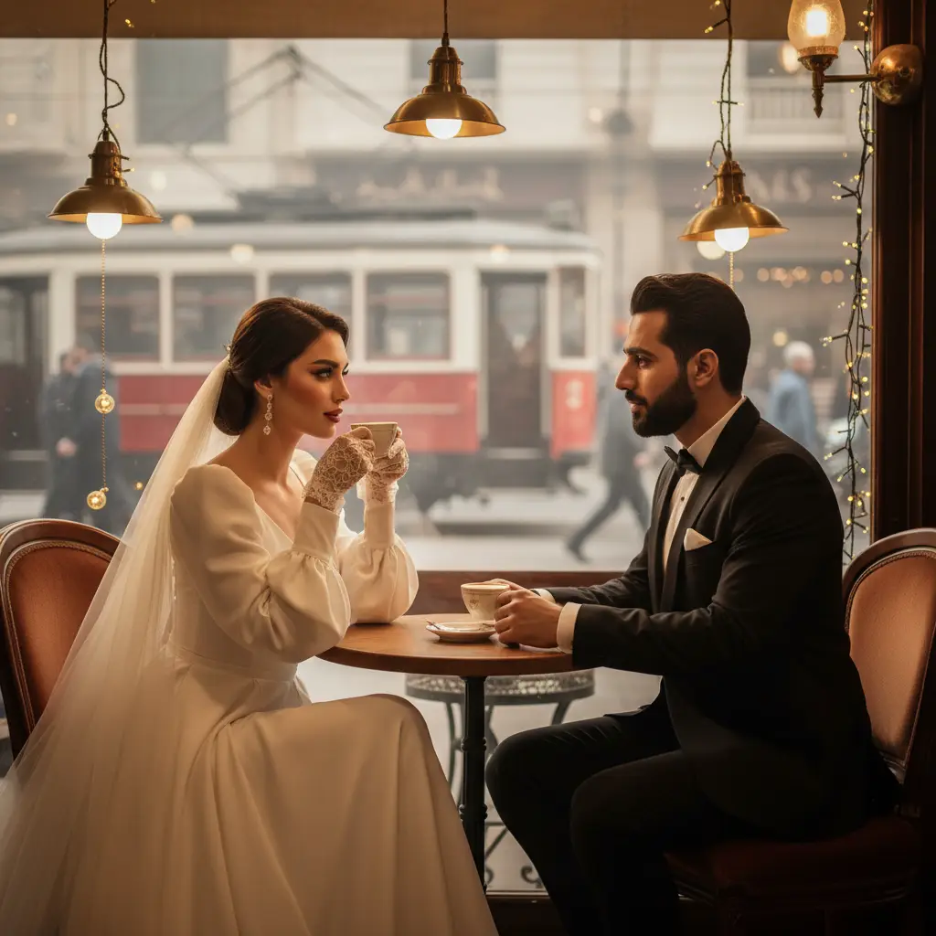 Vintage Café Romance — Couples AI Prompt