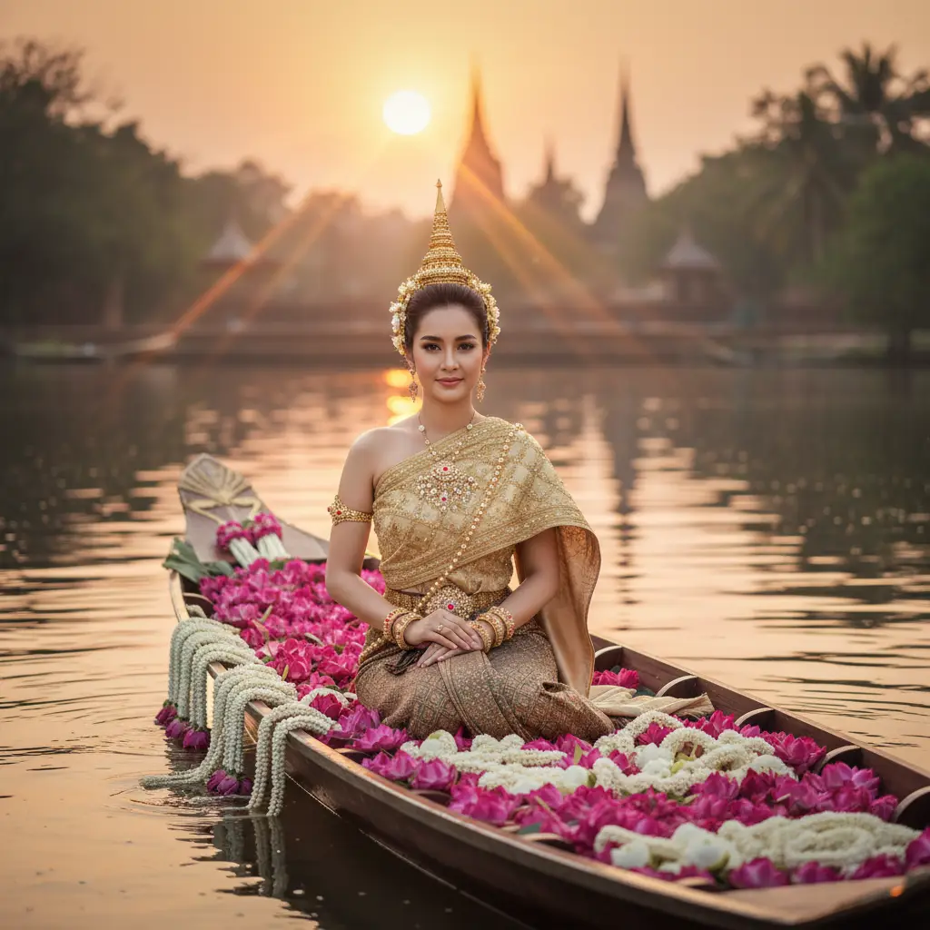 Golden Hour in Siam — Realistic People (8K) AI Prompt