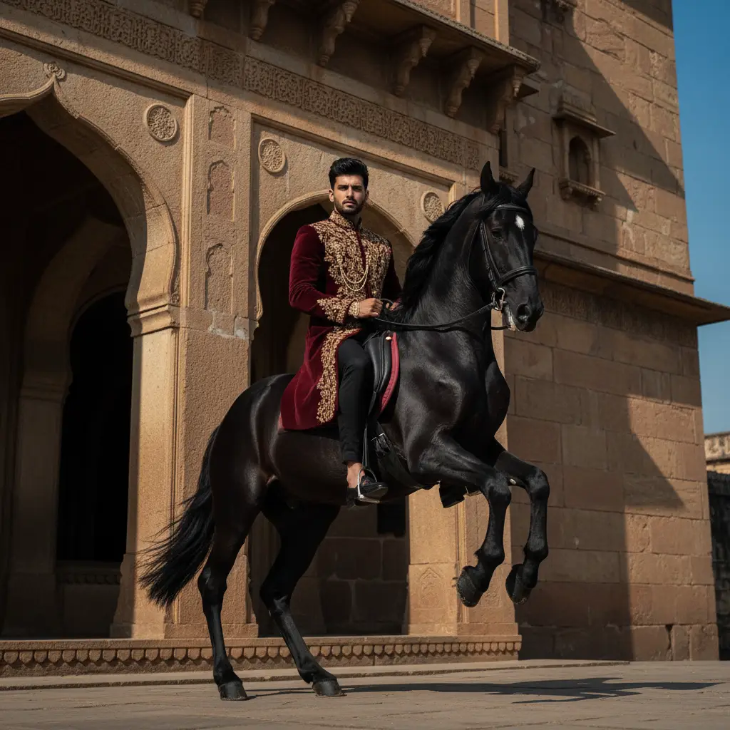 Regal Equestrian Fashion — Animals AI Prompt