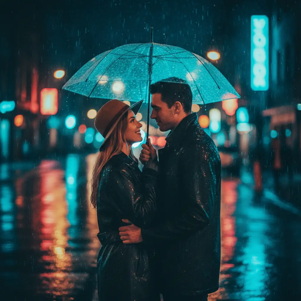 Cinematic Night Couple — Couples AI Prompt
