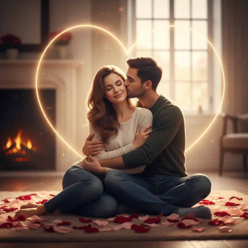 Petal Kiss Romance — Couples AI Prompt