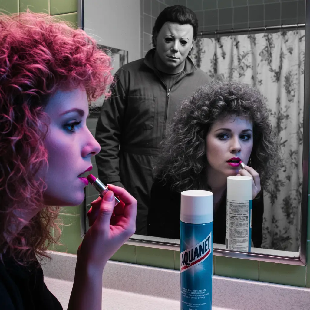 80s Slasher Mirror Selfie — Halloween AI Prompt