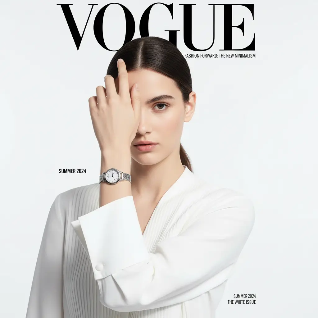 Minimalist Vogue Fashion Cover — Fashion AI Prompt