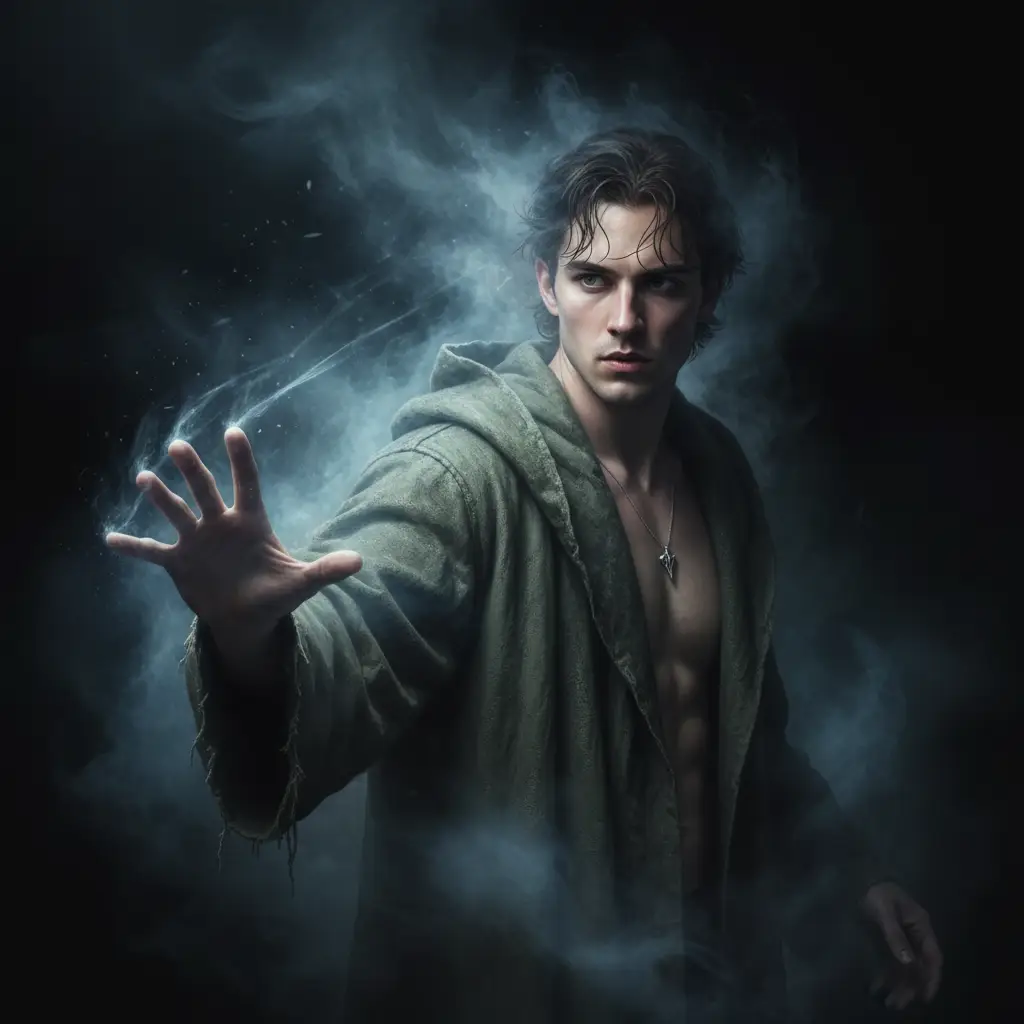 Mystic Smoke Spell Portrait — For Men AI Prompt