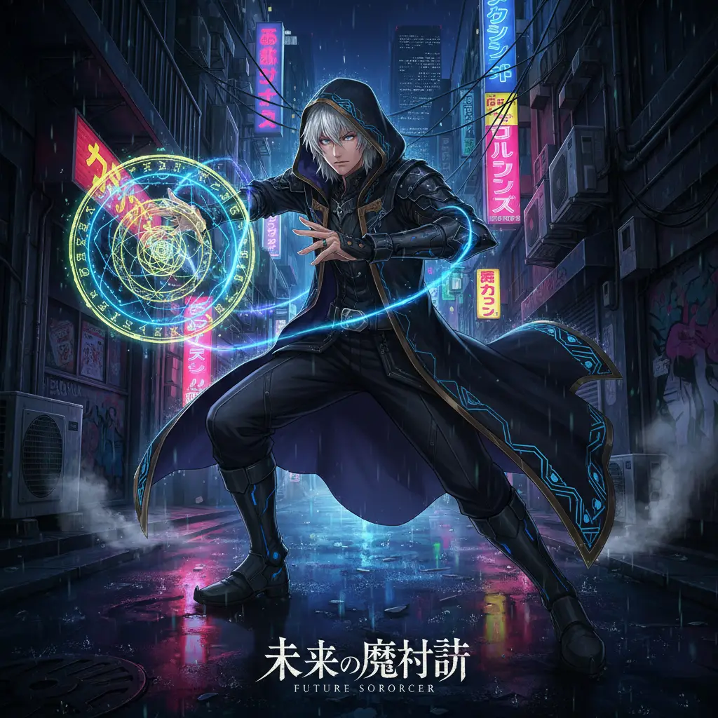 Neon Tokyo Sorcerer — Anime AI Prompt