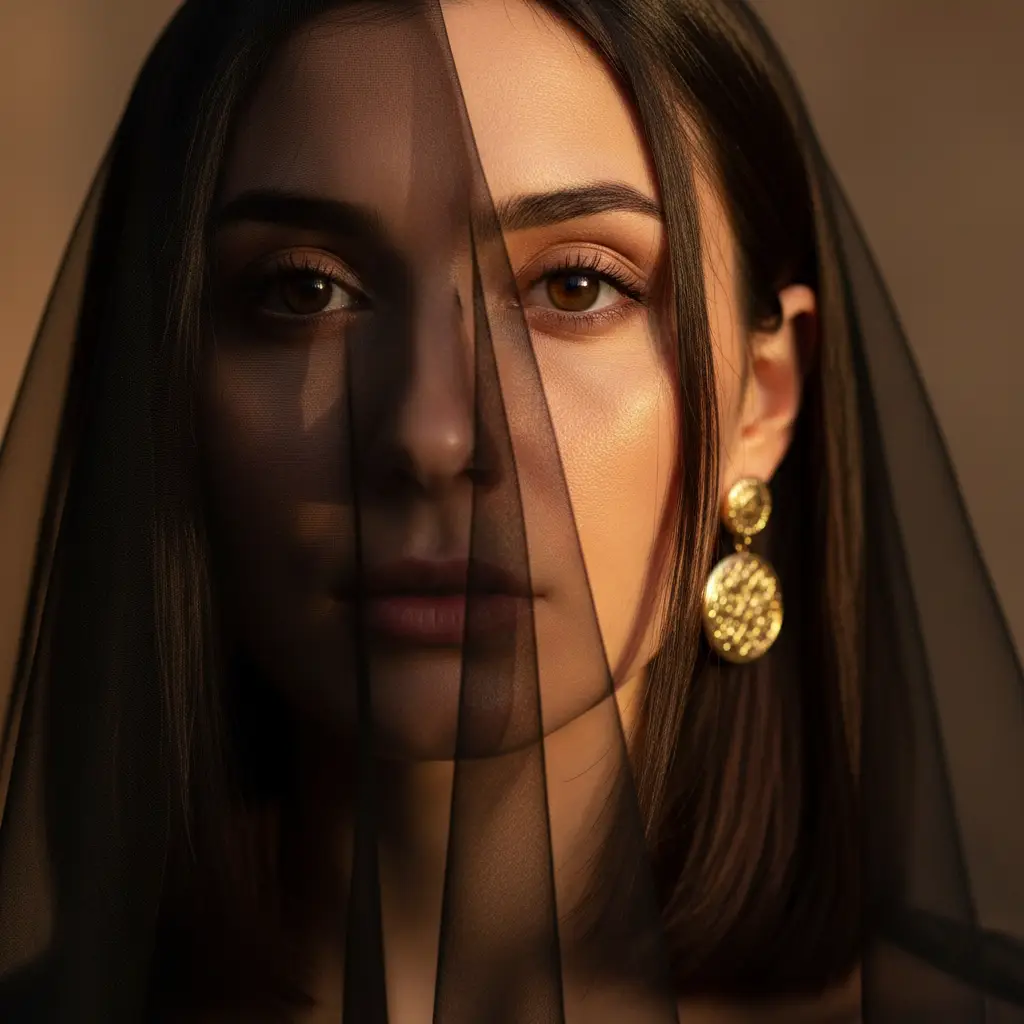 Cinematic Veiled Beauty — Trends AI Prompt