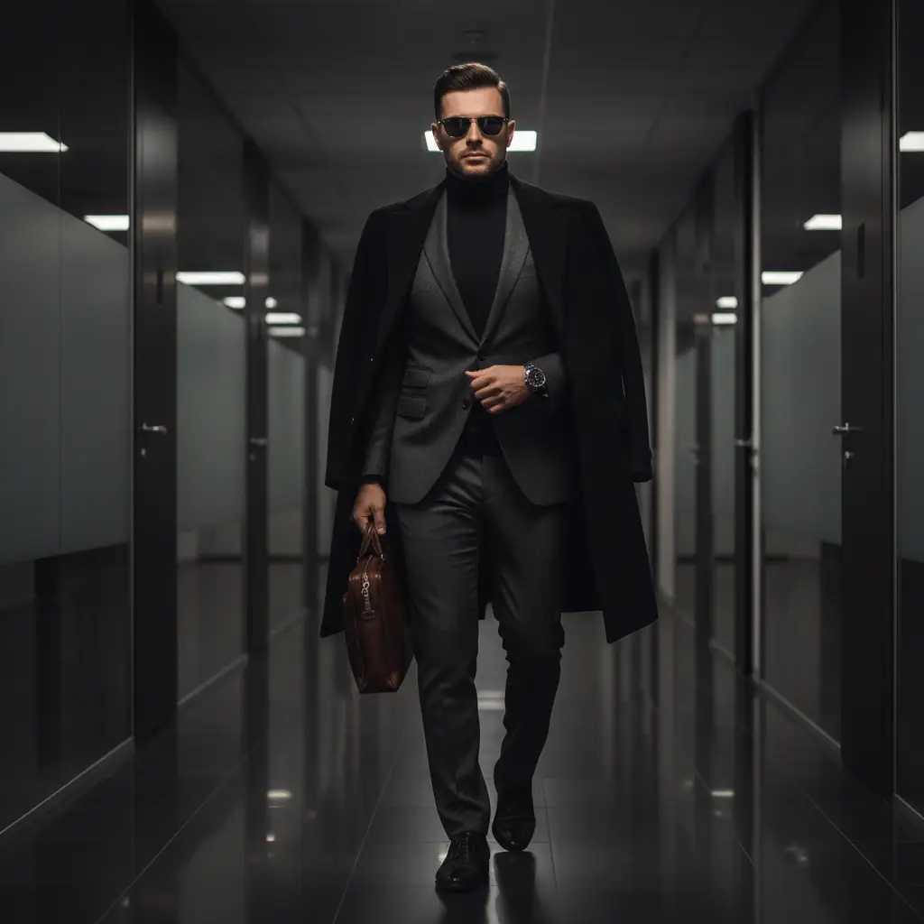 Sleek Executive Fashion Portrait — Fashion AI Prompt